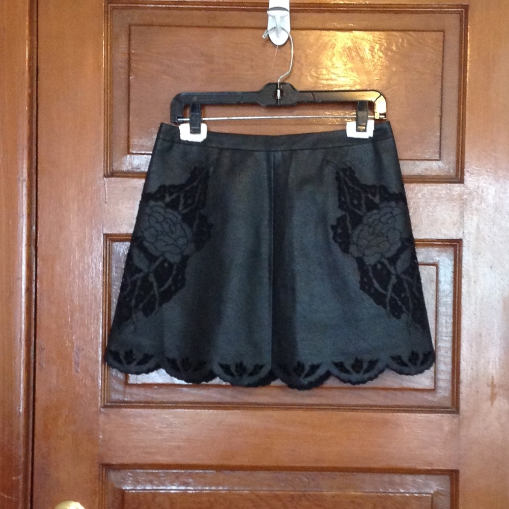 BCBGMaxazria Jenhifer Leather Skirt